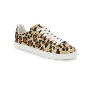 NEW STUART WEITZMAN, Livvy Leopard-Print Raffia Sneakers $275